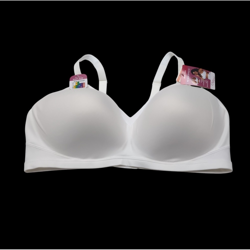 NEW Olga Wireless Bra Women's Plus Size 3X White GM3021A No Side Effects NWT